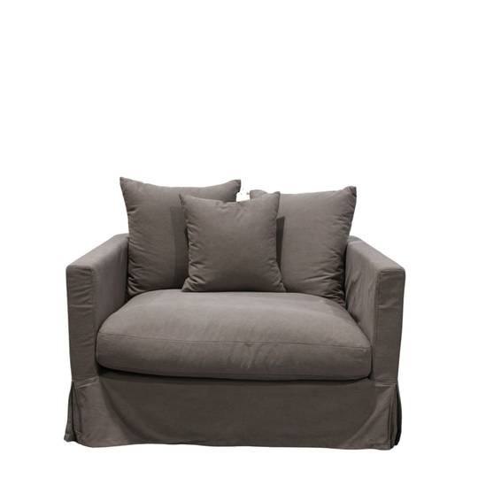 LUXE SOFA 1 SEATER GREY SLIP COVER